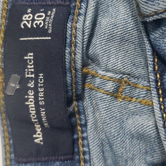 Abercrombie & Fitch jeans men's size 28 blue destroyed skinny stretch - Picture 2 of 16